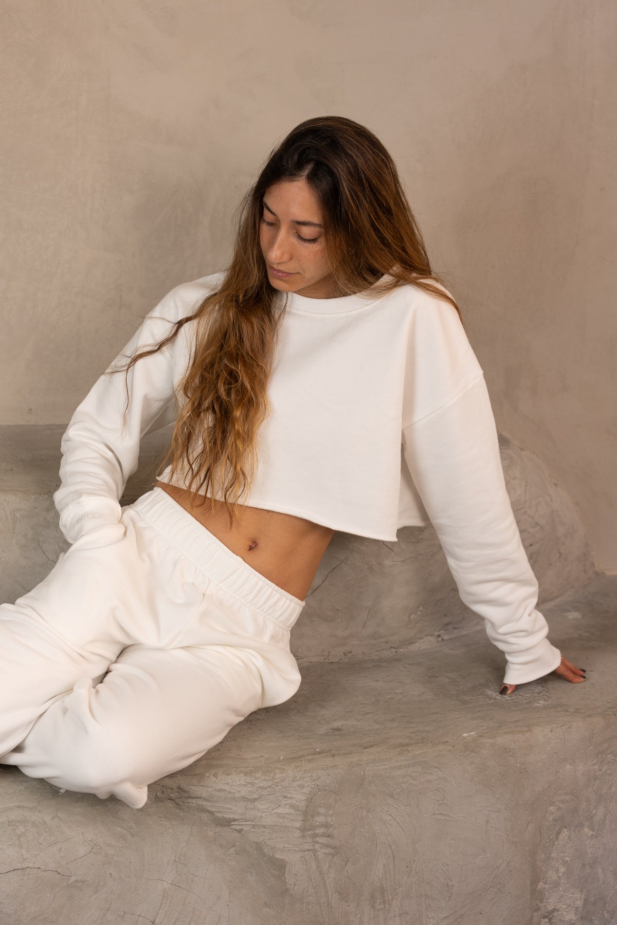 חולצת פוטר לבנה קרופ