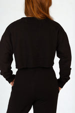 חולצת פוטר שחורה קרופ