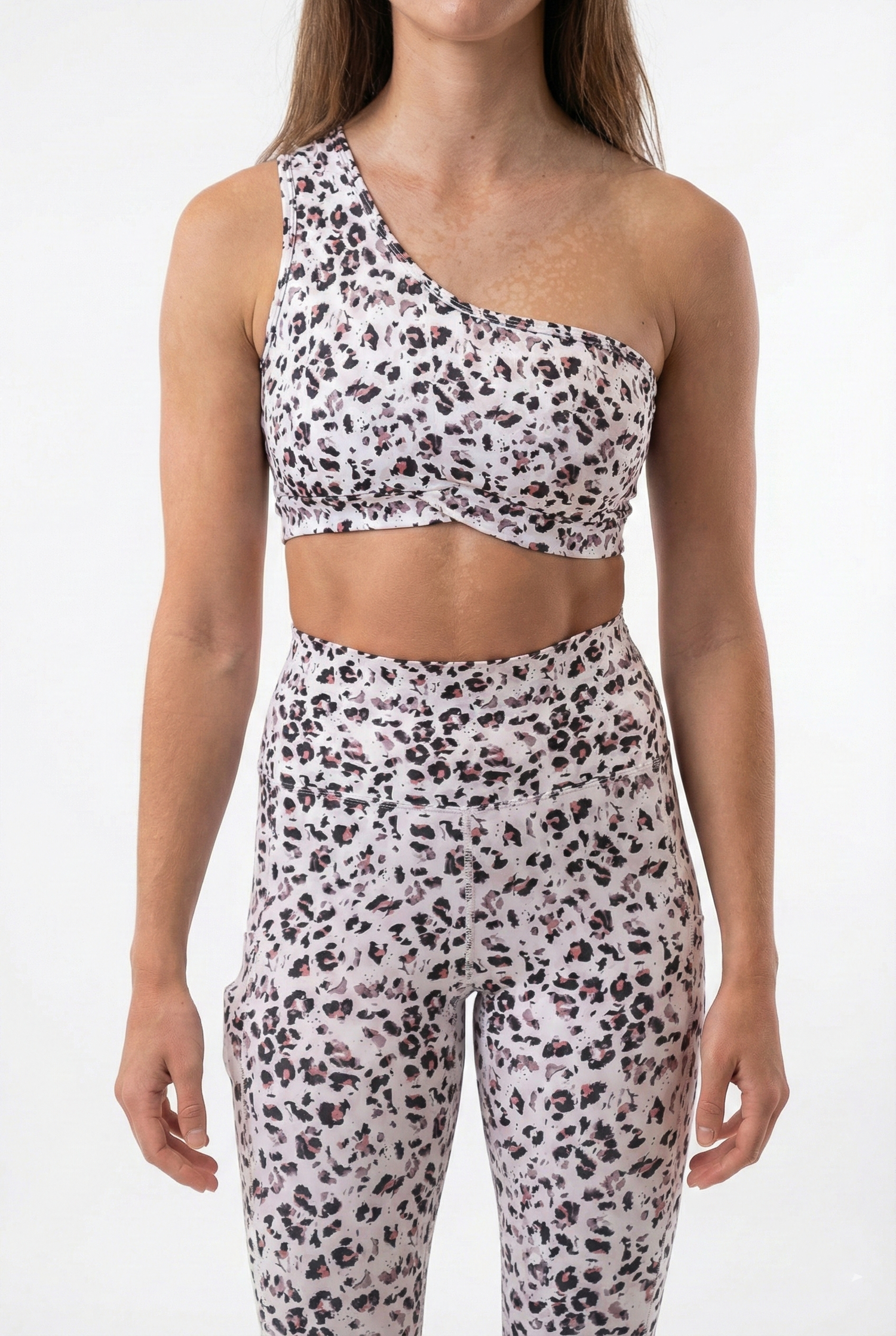 טופ כתף אחת NATURE  - מנומר