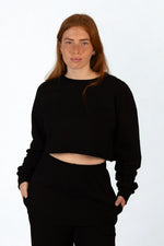 חולצת פוטר שחורה קרופ