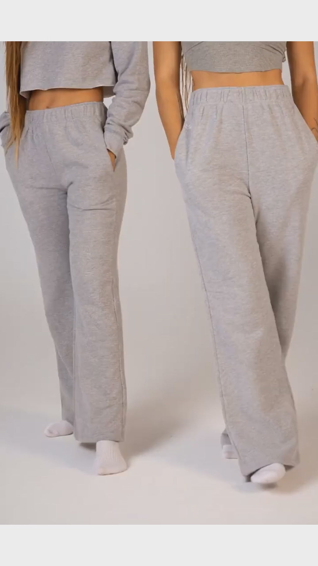 מכנסי פוטר בצבע אפור