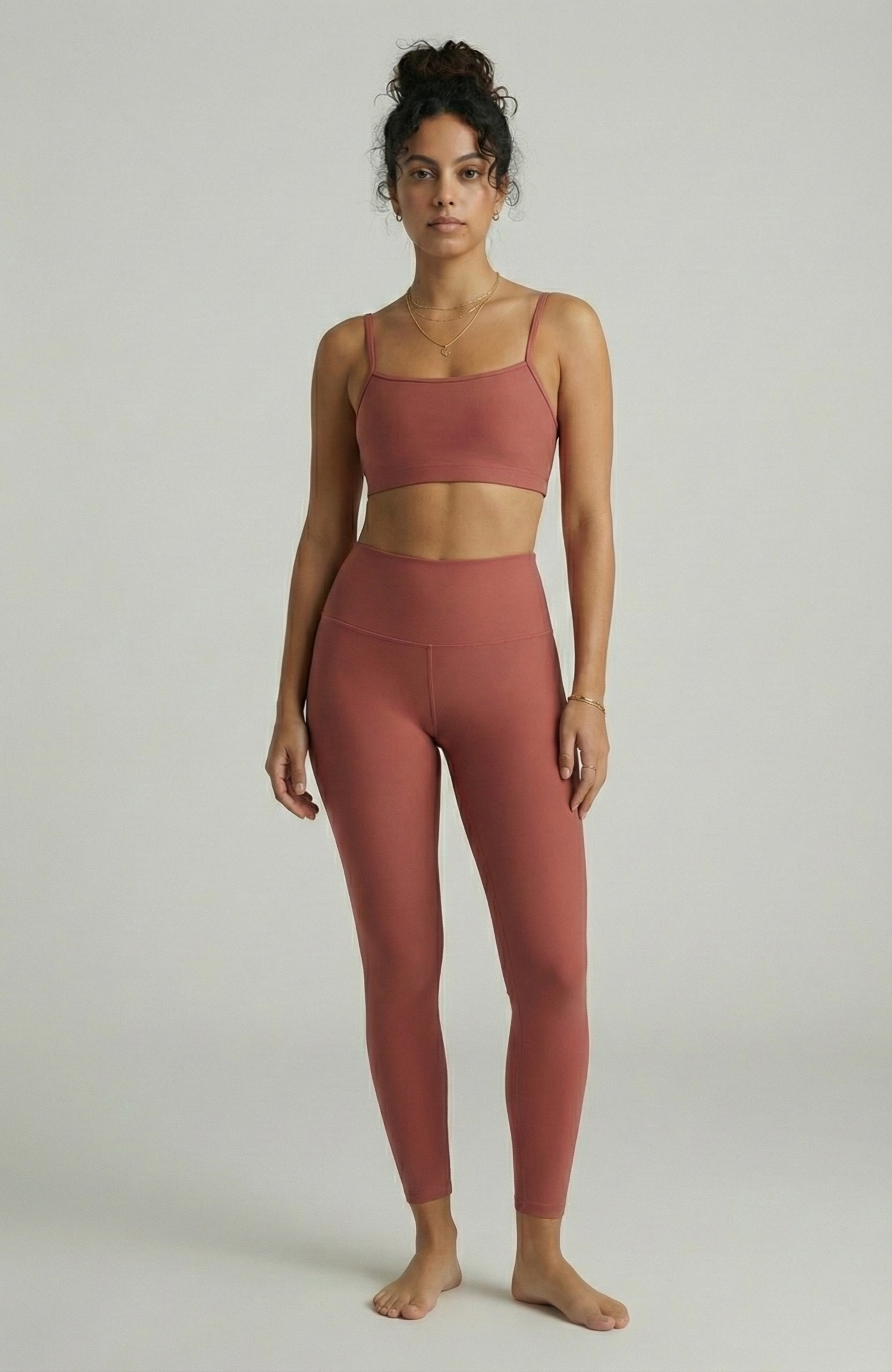 טייץ ארוך HEAT - ורוד חמרה