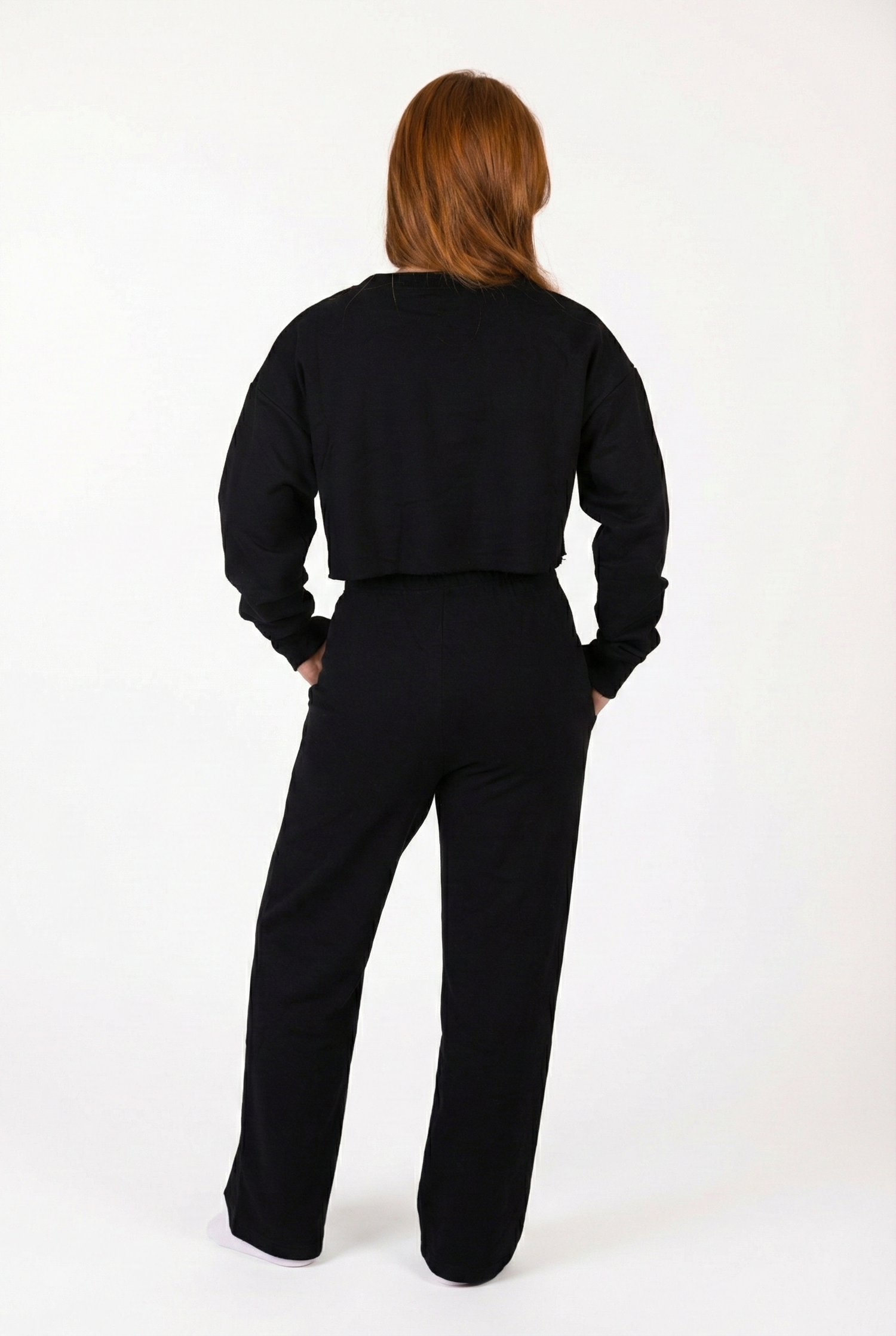 מכנסי פוטר בצבע שחור