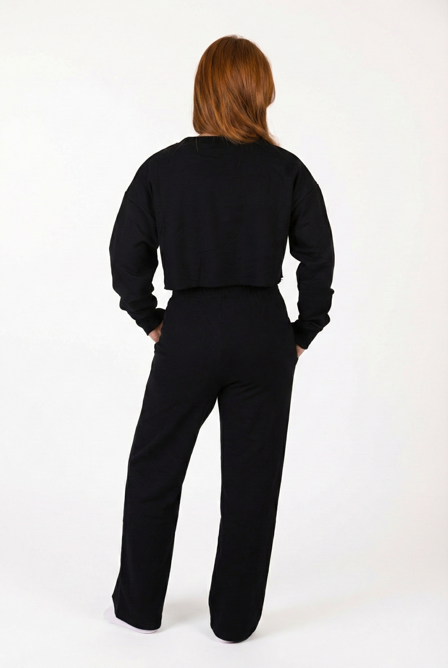 מכנסי פוטר בצבע שחור